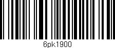 Código de barras (EAN, GTIN, SKU, ISBN): '6pk1900'