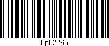 Código de barras (EAN, GTIN, SKU, ISBN): '6pk2265'