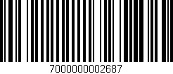 Código de barras (EAN, GTIN, SKU, ISBN): '7000000002687'