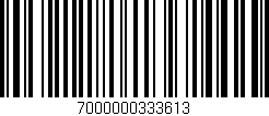 Código de barras (EAN, GTIN, SKU, ISBN): '7000000333613'