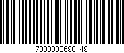 Código de barras (EAN, GTIN, SKU, ISBN): '7000000698149'