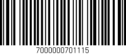 Código de barras (EAN, GTIN, SKU, ISBN): '7000000701115'