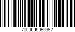Código de barras (EAN, GTIN, SKU, ISBN): '7000009958657'