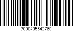 Código de barras (EAN, GTIN, SKU, ISBN): '7000485542760'
