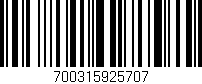 Código de barras (EAN, GTIN, SKU, ISBN): '700315925707'