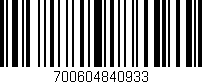 Código de barras (EAN, GTIN, SKU, ISBN): '700604840933'