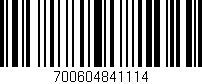 Código de barras (EAN, GTIN, SKU, ISBN): '700604841114'