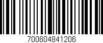 Código de barras (EAN, GTIN, SKU, ISBN): '700604841206'