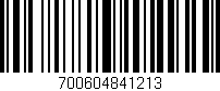Código de barras (EAN, GTIN, SKU, ISBN): '700604841213'