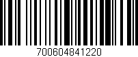 Código de barras (EAN, GTIN, SKU, ISBN): '700604841220'