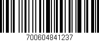Código de barras (EAN, GTIN, SKU, ISBN): '700604841237'