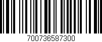 Código de barras (EAN, GTIN, SKU, ISBN): '700736587300'