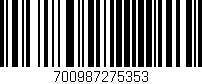 Código de barras (EAN, GTIN, SKU, ISBN): '700987275353'