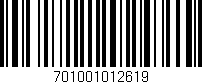 Código de barras (EAN, GTIN, SKU, ISBN): '701001012619'