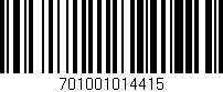 Código de barras (EAN, GTIN, SKU, ISBN): '701001014415'