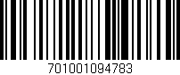 Código de barras (EAN, GTIN, SKU, ISBN): '701001094783'