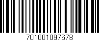 Código de barras (EAN, GTIN, SKU, ISBN): '701001097678'