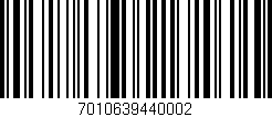 Código de barras (EAN, GTIN, SKU, ISBN): '7010639440002'