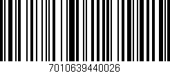 Código de barras (EAN, GTIN, SKU, ISBN): '7010639440026'