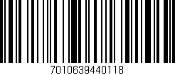 Código de barras (EAN, GTIN, SKU, ISBN): '7010639440118'