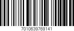 Código de barras (EAN, GTIN, SKU, ISBN): '7010639769141'