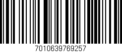 Código de barras (EAN, GTIN, SKU, ISBN): '7010639769257'