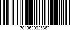 Código de barras (EAN, GTIN, SKU, ISBN): '7010639926667'