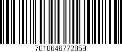 Código de barras (EAN, GTIN, SKU, ISBN): '7010646772059'