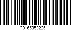 Código de barras (EAN, GTIN, SKU, ISBN): '7016535922611'