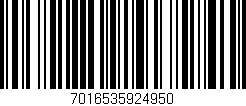 Código de barras (EAN, GTIN, SKU, ISBN): '7016535924950'