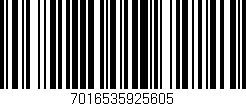 Código de barras (EAN, GTIN, SKU, ISBN): '7016535925605'