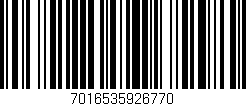 Código de barras (EAN, GTIN, SKU, ISBN): '7016535926770'