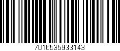 Código de barras (EAN, GTIN, SKU, ISBN): '7016535933143'