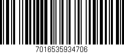 Código de barras (EAN, GTIN, SKU, ISBN): '7016535934706'
