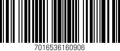 Código de barras (EAN, GTIN, SKU, ISBN): '7016536160906'