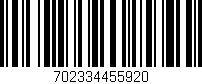 Código de barras (EAN, GTIN, SKU, ISBN): '702334455920'
