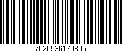 Código de barras (EAN, GTIN, SKU, ISBN): '7026536170805'