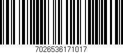 Código de barras (EAN, GTIN, SKU, ISBN): '7026536171017'