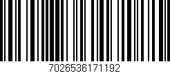 Código de barras (EAN, GTIN, SKU, ISBN): '7026536171192'
