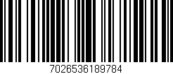 Código de barras (EAN, GTIN, SKU, ISBN): '7026536189784'