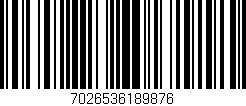 Código de barras (EAN, GTIN, SKU, ISBN): '7026536189876'