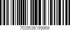 Código de barras (EAN, GTIN, SKU, ISBN): '7026536189968'