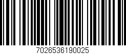 Código de barras (EAN, GTIN, SKU, ISBN): '7026536190025'