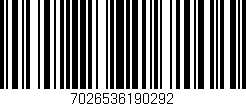 Código de barras (EAN, GTIN, SKU, ISBN): '7026536190292'