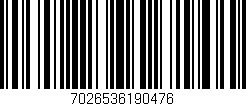 Código de barras (EAN, GTIN, SKU, ISBN): '7026536190476'