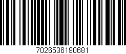 Código de barras (EAN, GTIN, SKU, ISBN): '7026536190681'