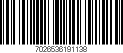 Código de barras (EAN, GTIN, SKU, ISBN): '7026536191138'