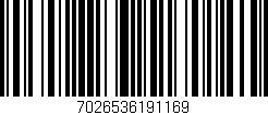 Código de barras (EAN, GTIN, SKU, ISBN): '7026536191169'