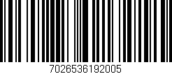 Código de barras (EAN, GTIN, SKU, ISBN): '7026536192005'