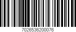 Código de barras (EAN, GTIN, SKU, ISBN): '7026536200076'